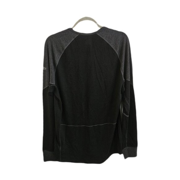 Icebreaker Men’s 260 Zone Merino Base Layer Long Sleeve Crewneck Gray Black XL - Picture 6 of 12